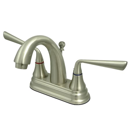KS7618ZL 4-Inch Centerset Bathroom Faucet With Brass Pop-Up